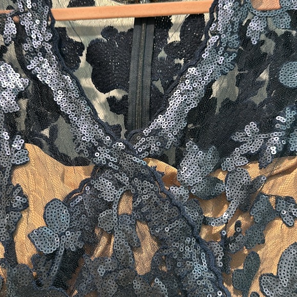 JS collections size 12. Sequins see-through full slip looks like nude! - Picture 3 of 11